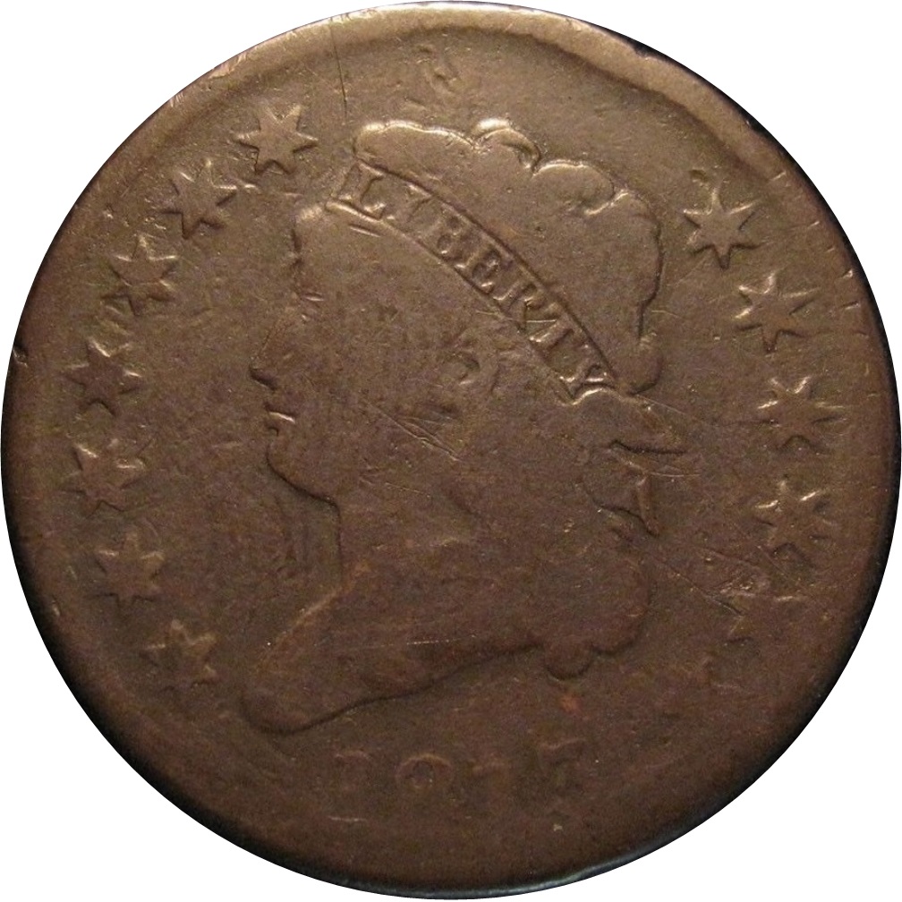 1813-Classic-Head-Large-Cent---Sheldon-292---R2---Distant-Star-Variety